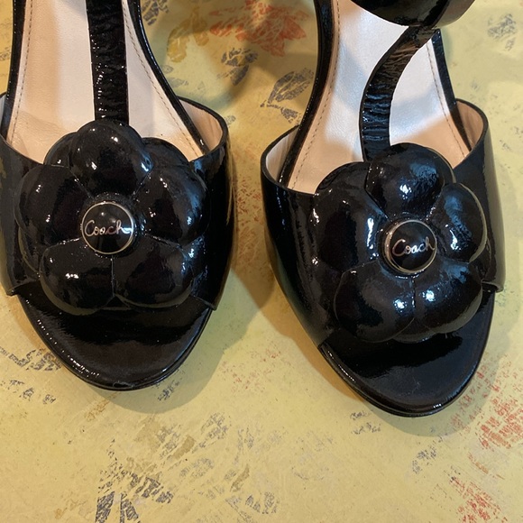 COPY - Beautiful strappy COACH sandals 3.5 inches EUC - Picture 2 of 4